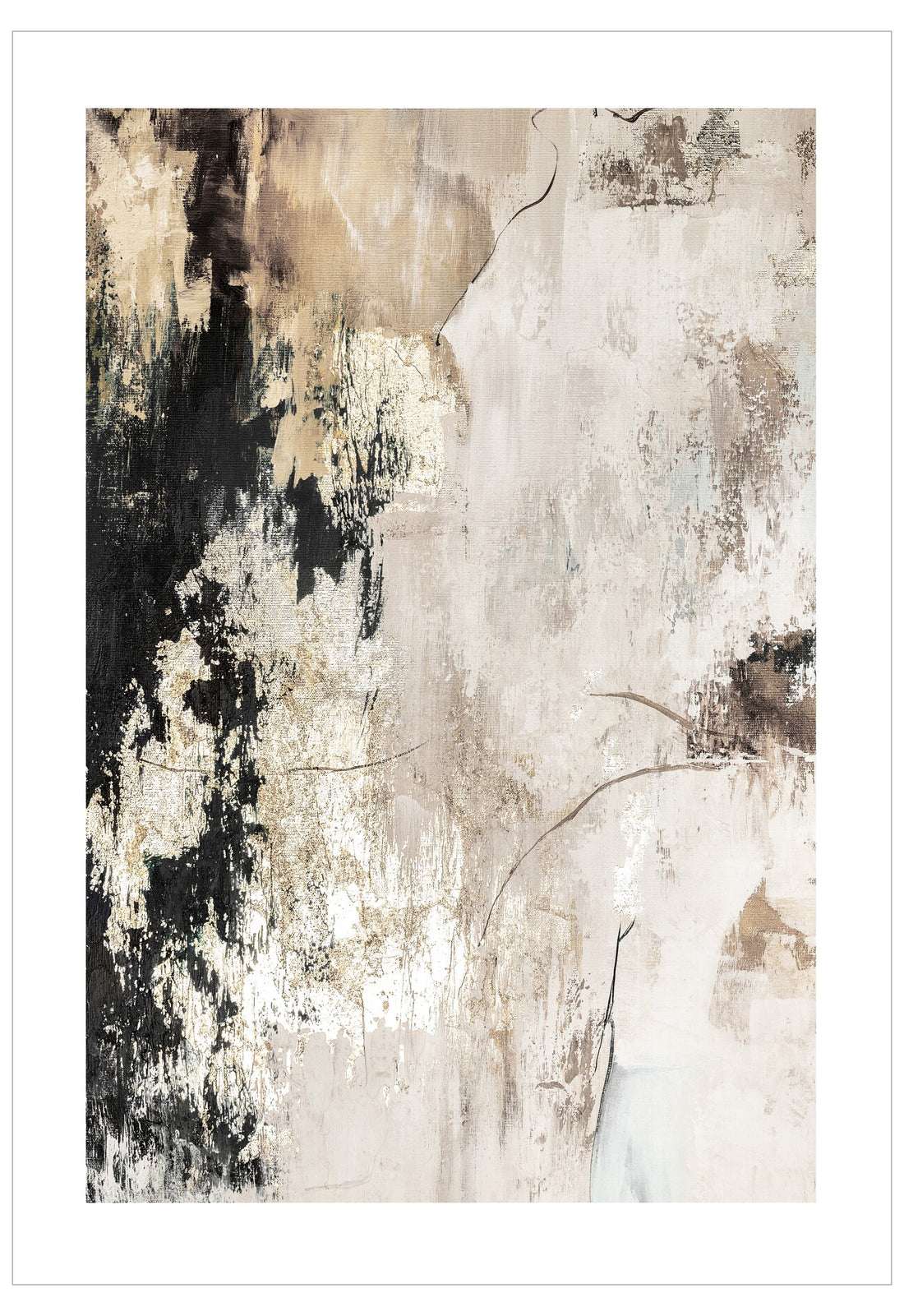 Distressed Canvas No.1 Poster | Luxury Neutral Wall Art
