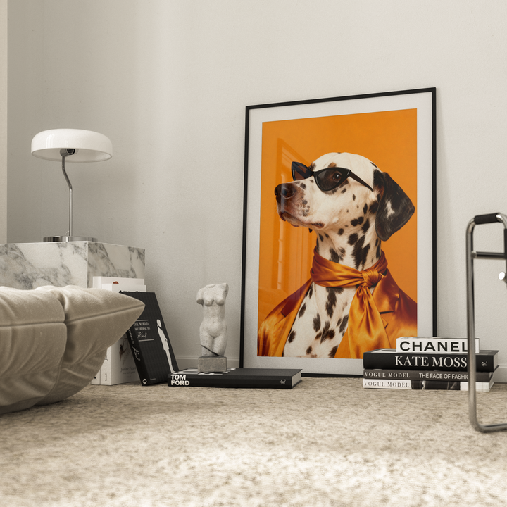 dalmation high fashion dog wall art poster