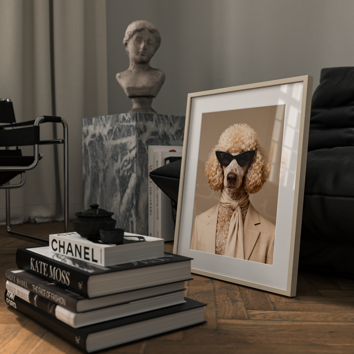 fashion dog poodle wall art