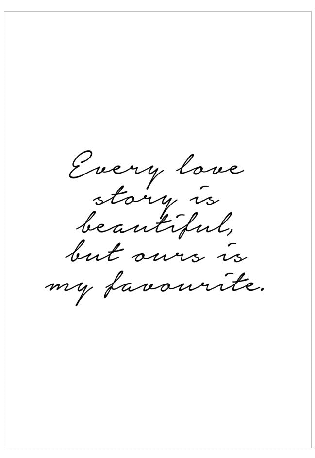Black text on a white background with a romantic quote.