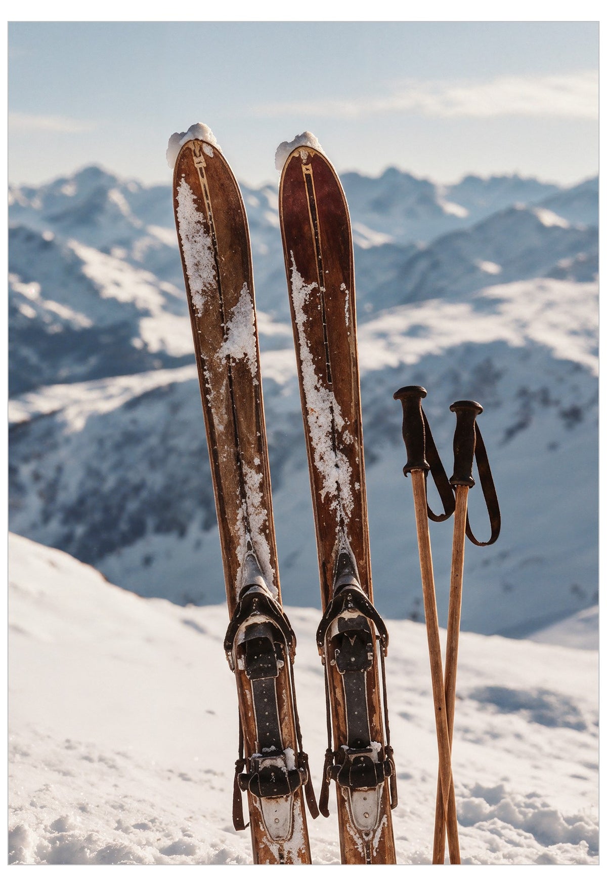 First tracks ski poster