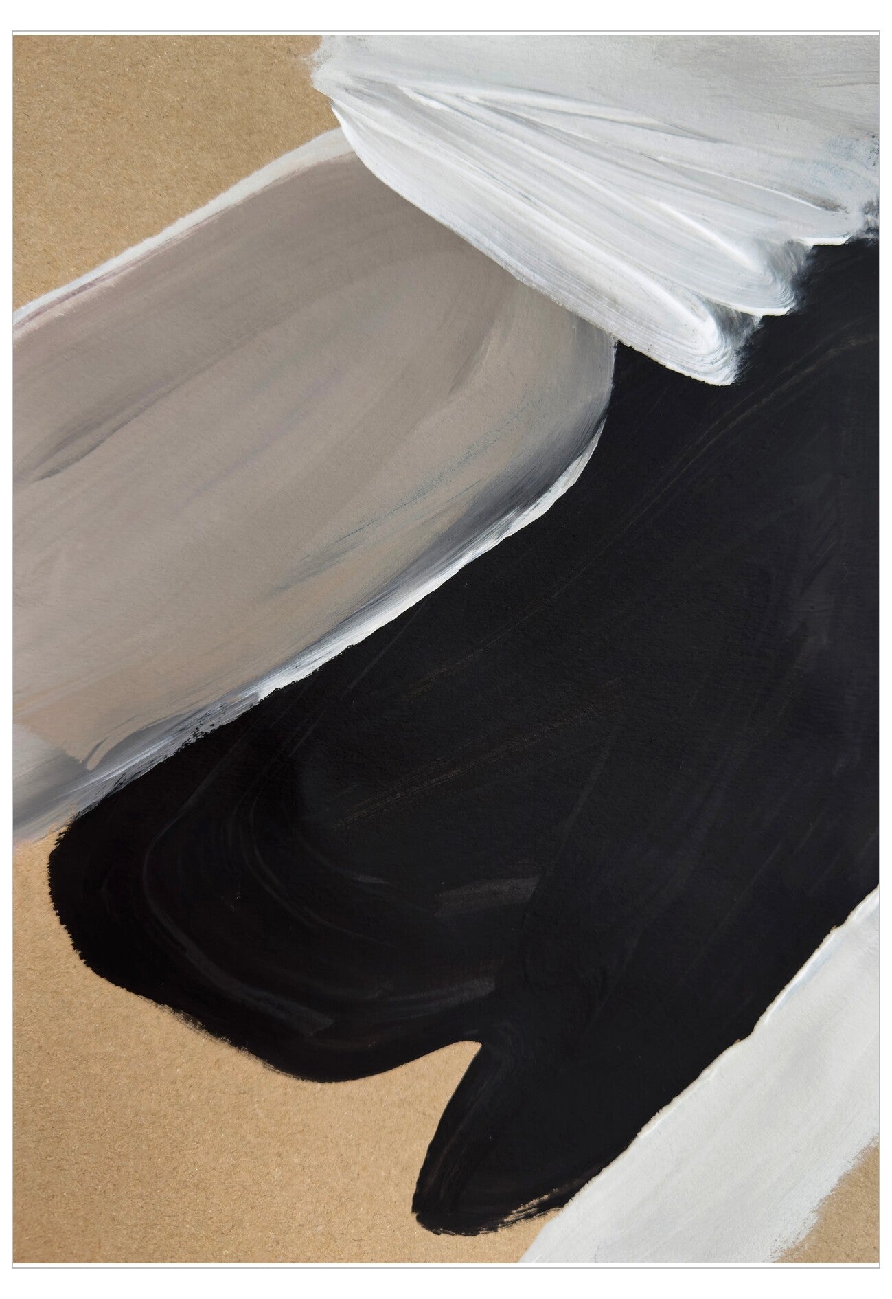 Close-up of a paintbrush applying black paint to a surface.