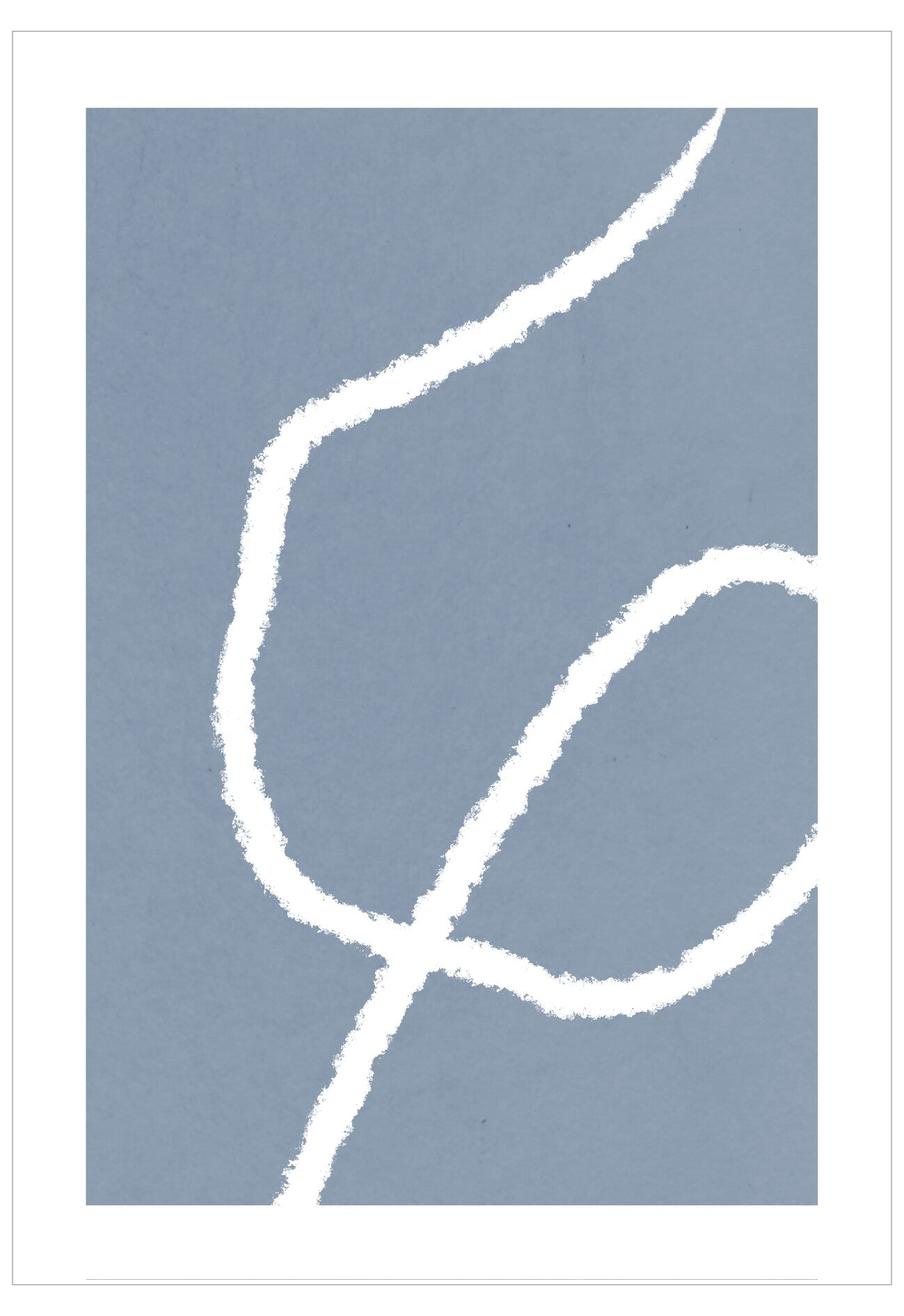 Abstract white line design on a blue background