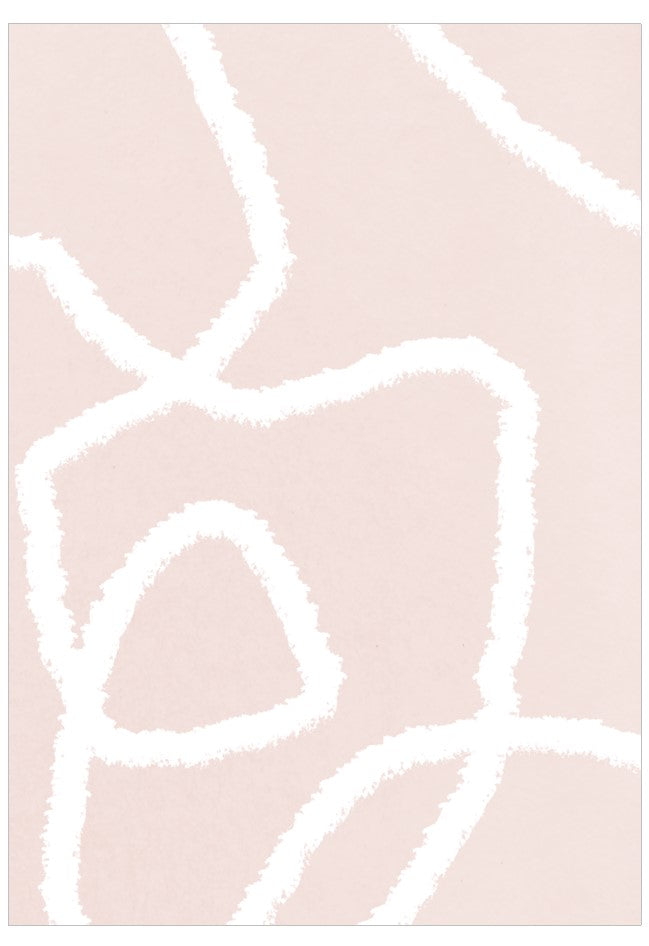 Abstract design with white lines on a pink background