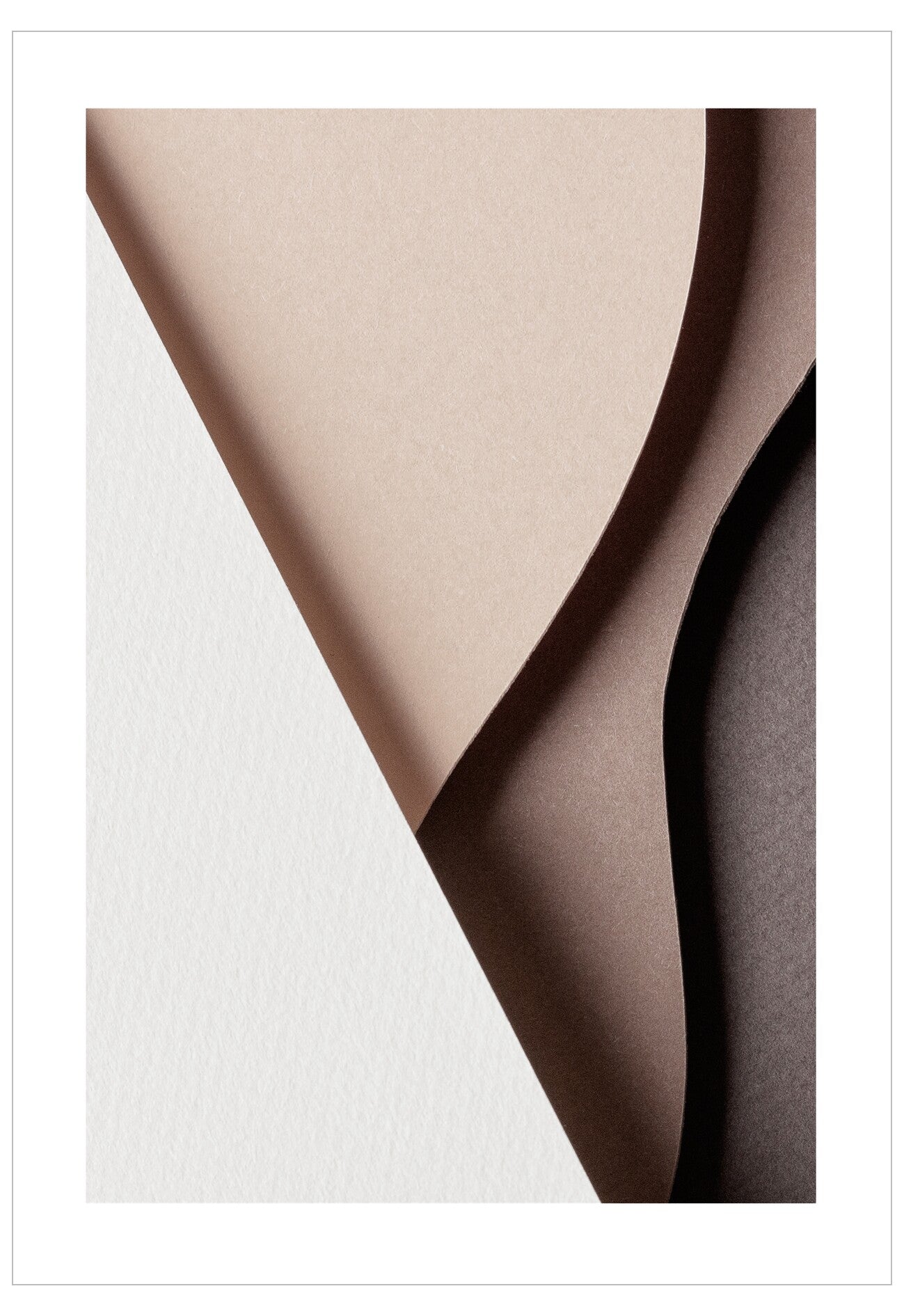 Close-up of beige and brown fabric swatches on a white background