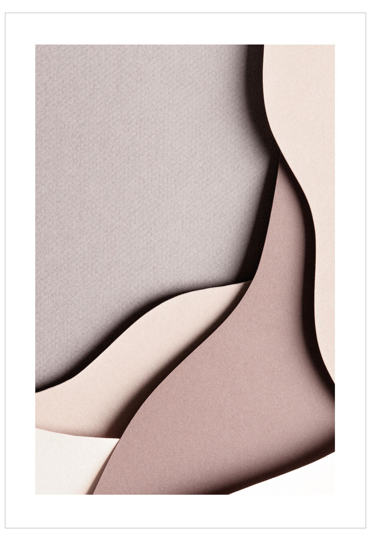 Abstract composition of soft pastel colors on a white background