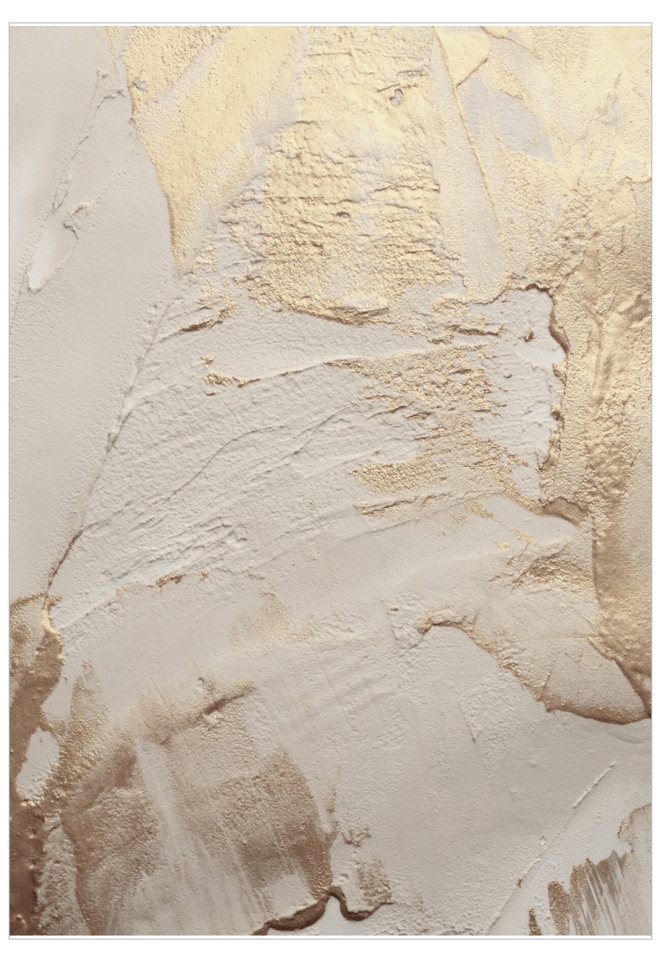 Abstract art with beige and brown tones on a textured surface