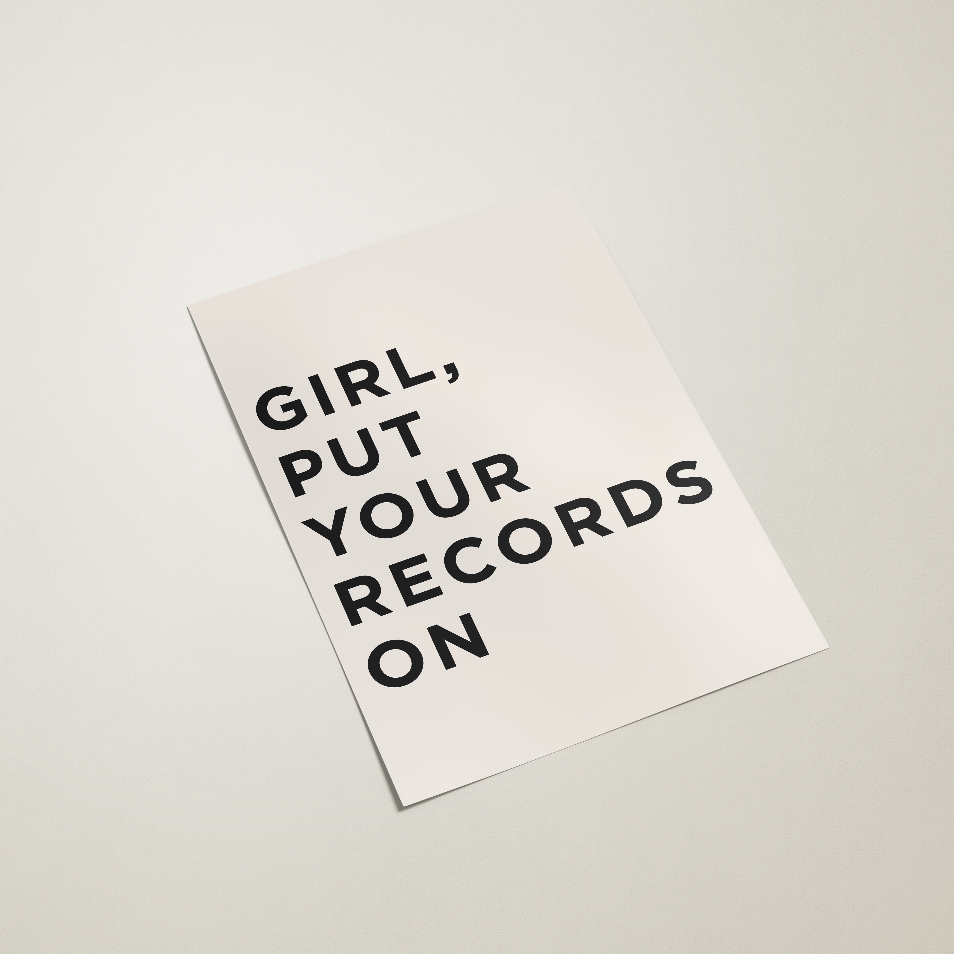 Girl Put Your Records On Poster