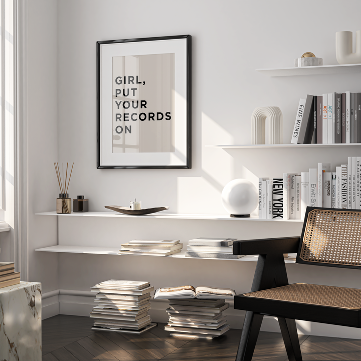Girl Put Your Records On Poster
