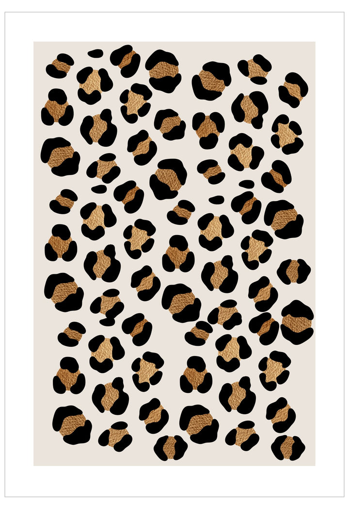 Leopard print pattern on a beige background