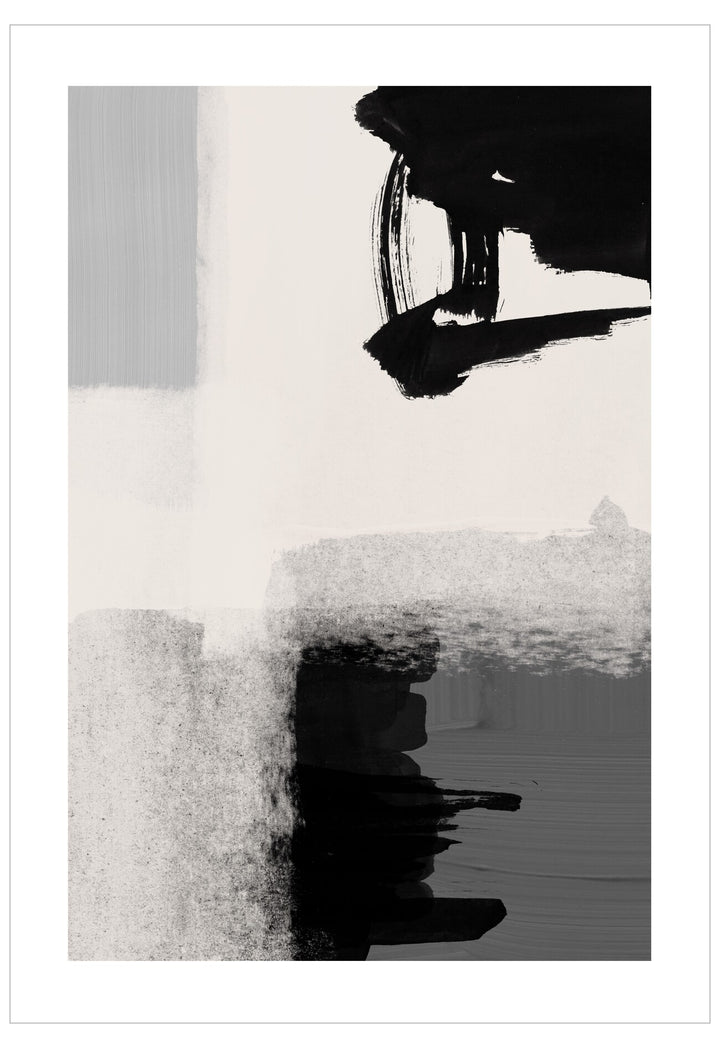 Black and white photograph of a hand holding a teacup over a steaming cup of tea.