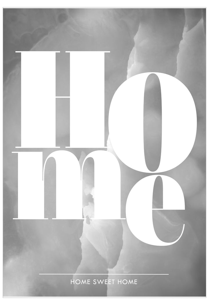 Home Grey Marble Poster