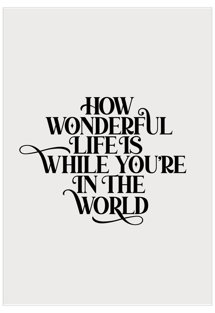 How Wonderful Life Is Poster