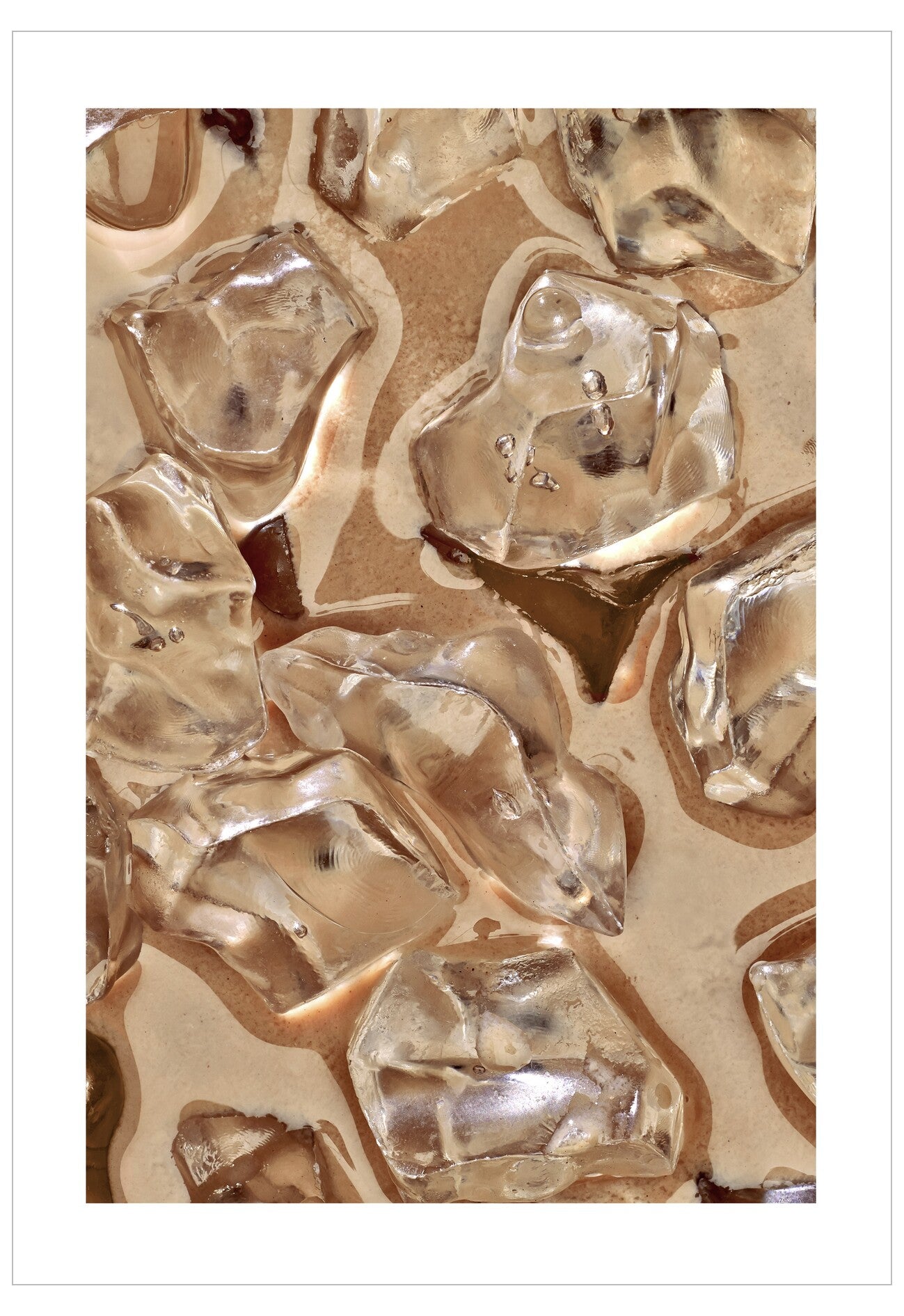 Close-up of decorative stones with a neutral background