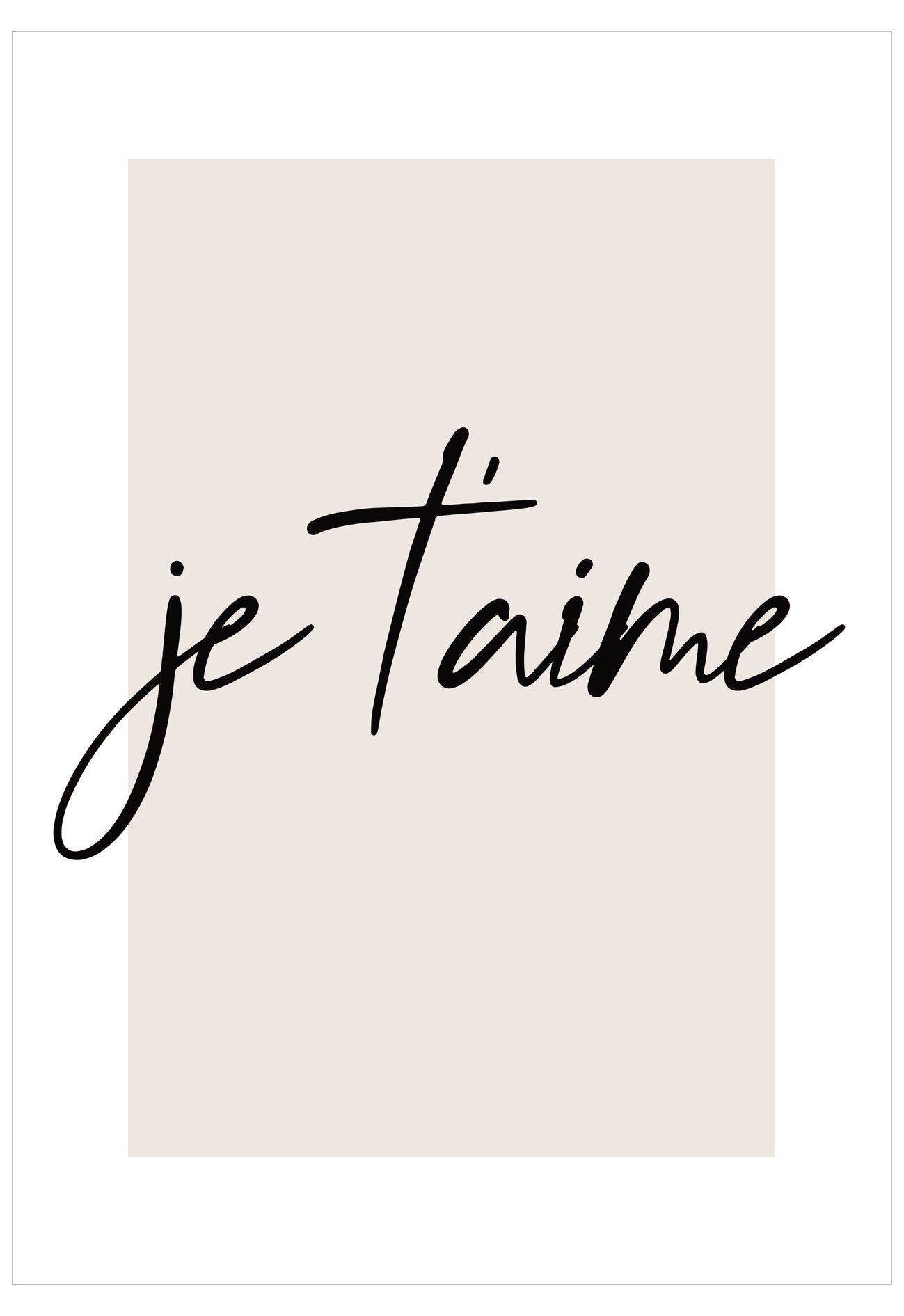 Je T'Aime Poster