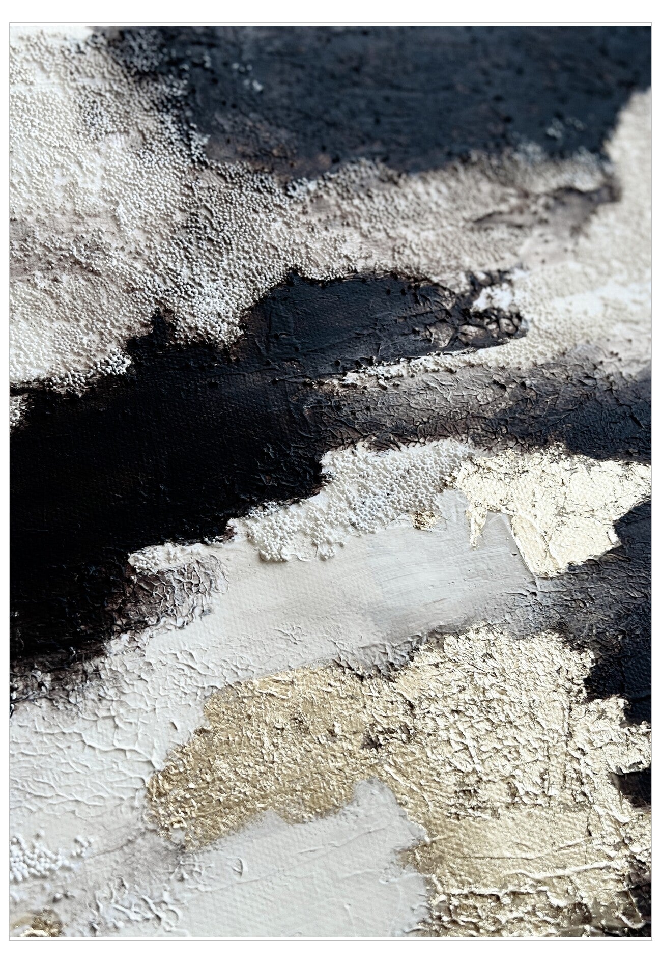Close-up of a textured surface with a dark shadow
