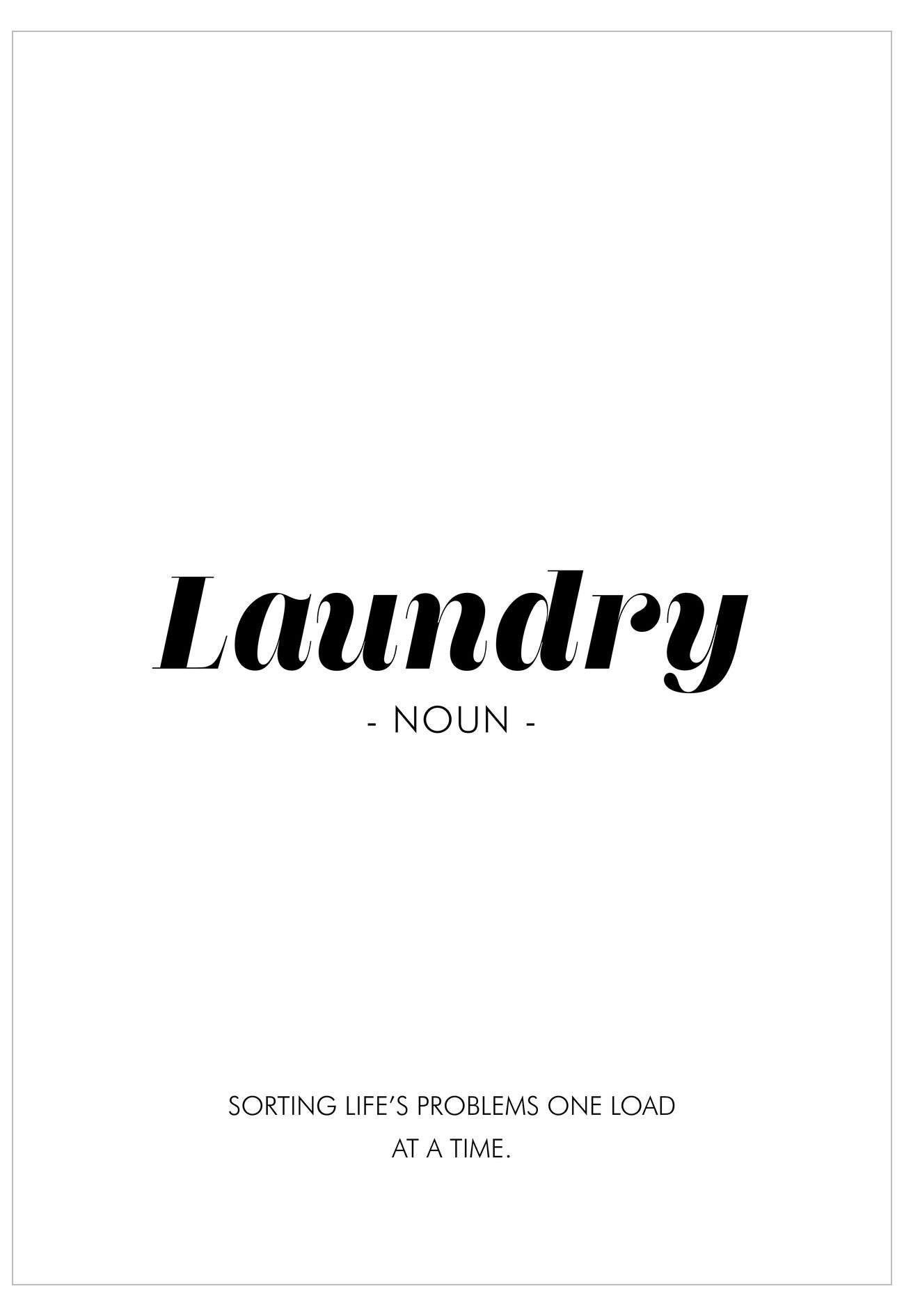 Black text on a white background with the word 'Laundry' and its definition.