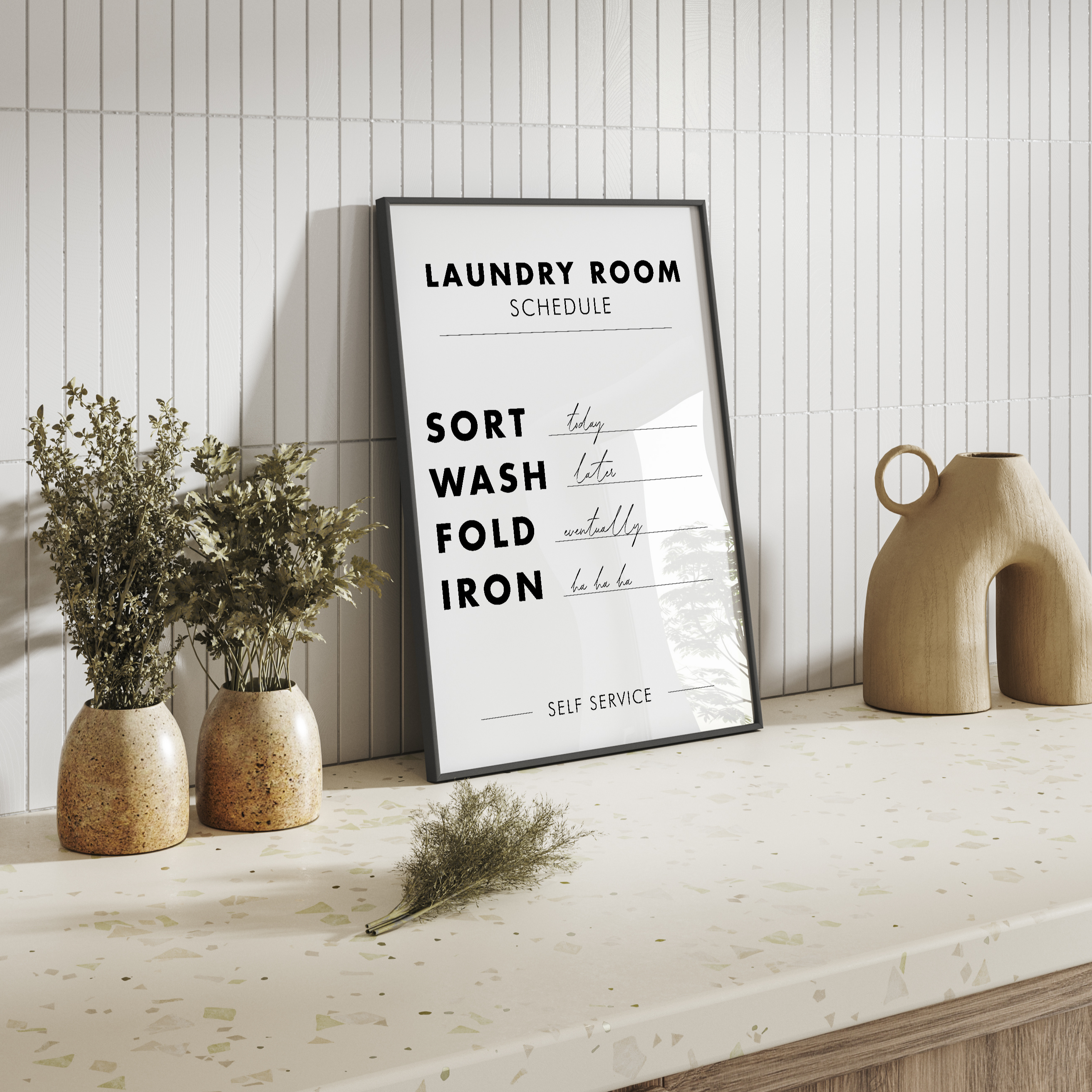 Laundry Room Schedule Poster