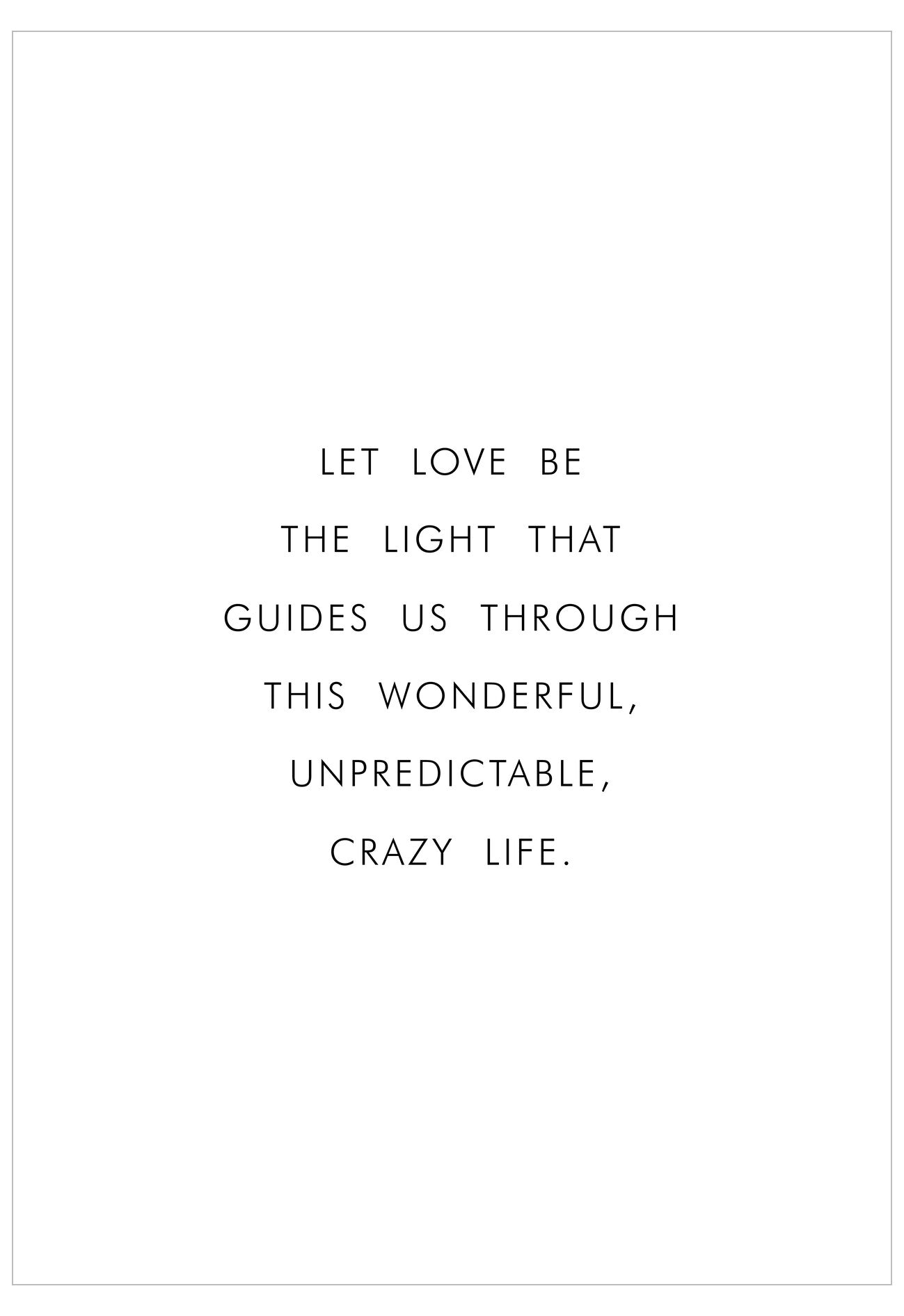 Let Love Be The Light Poster