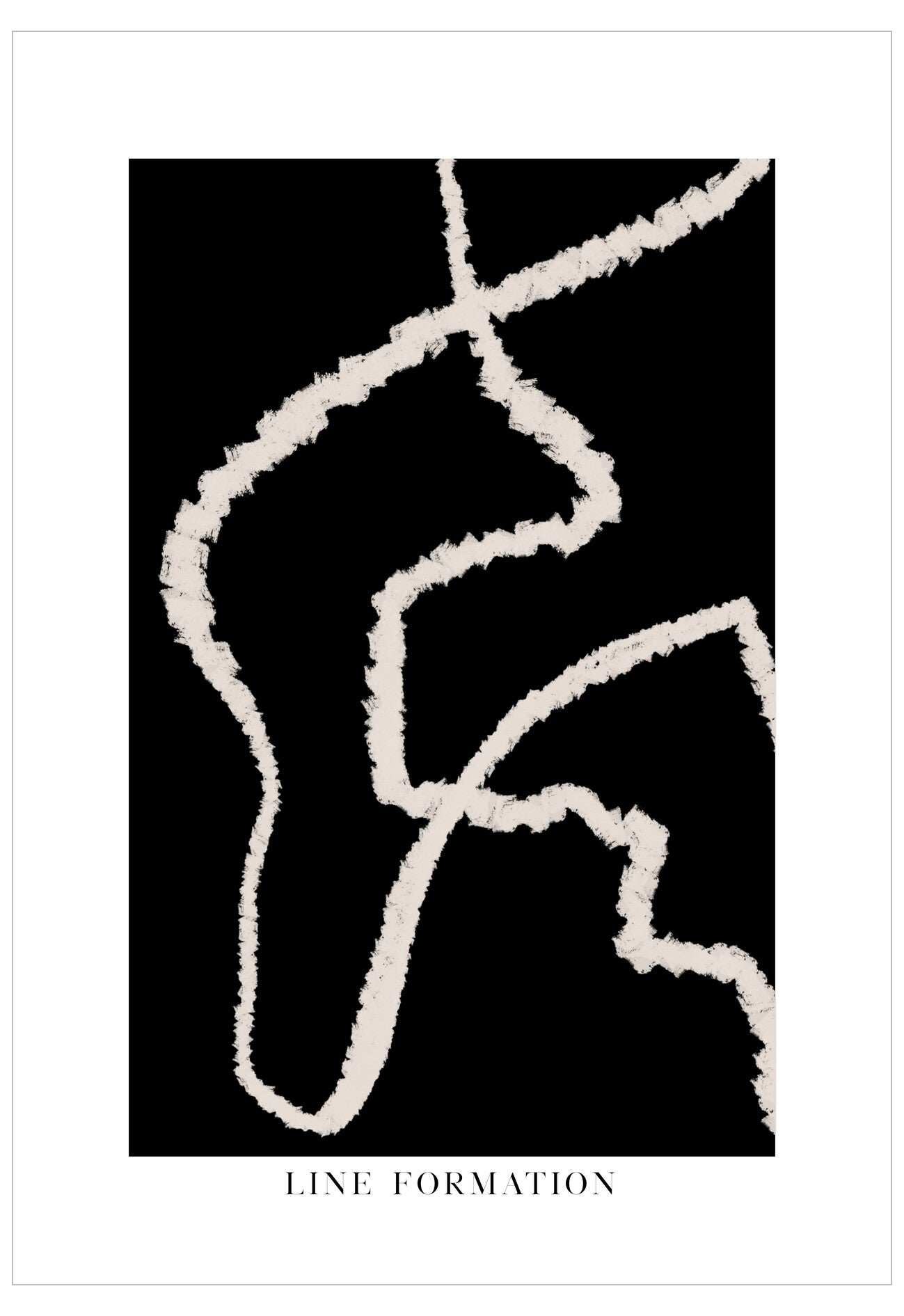 Line Formation No.2 Poster | Abstract Paint Stroke Wall Art