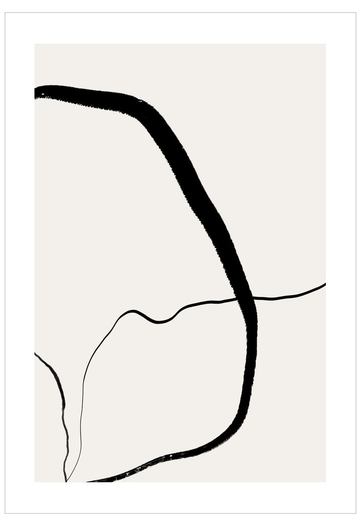 Abstract black line art on a white background