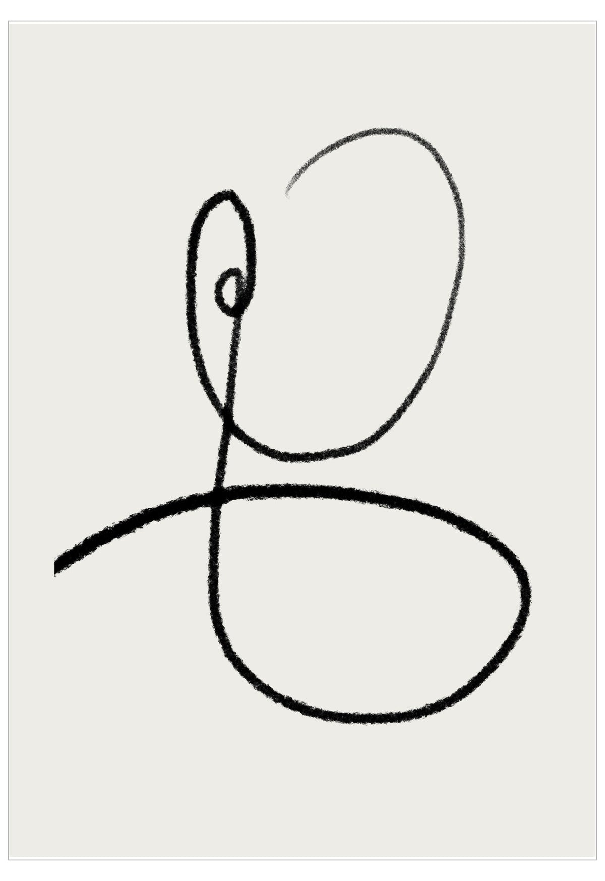 Abstract black line drawing on a white background