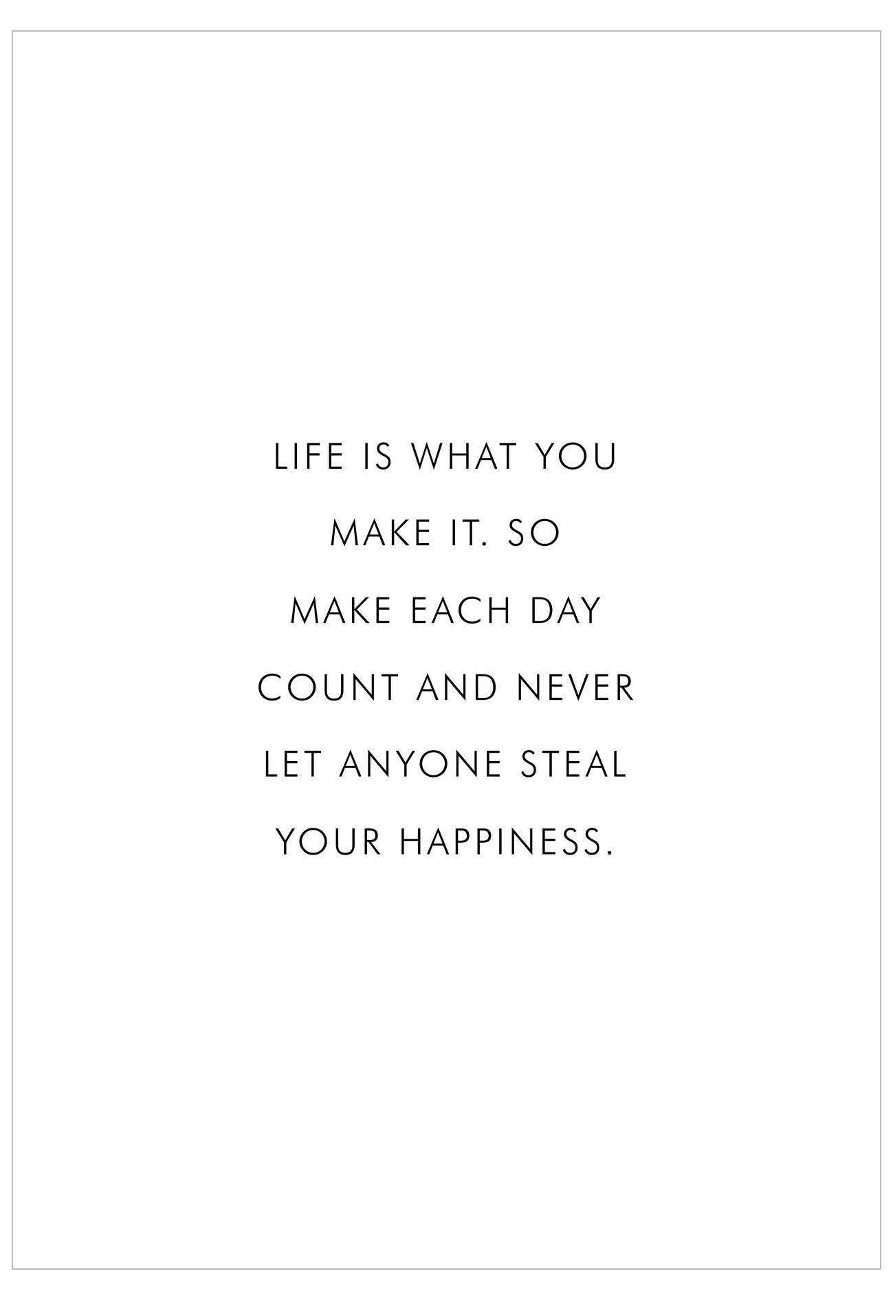 Motivational quote on a white background