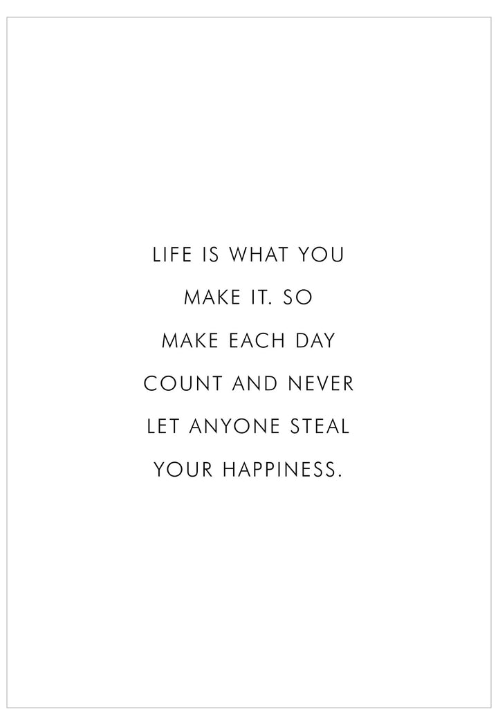 Motivational quote on a white background