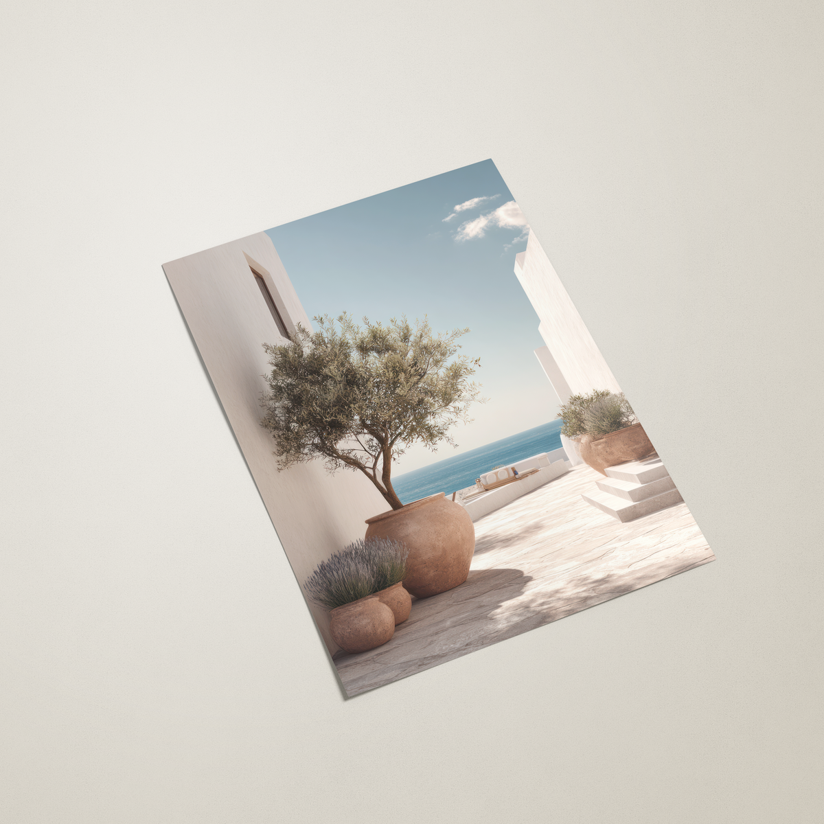 Poster of a mediterranean balcony scene