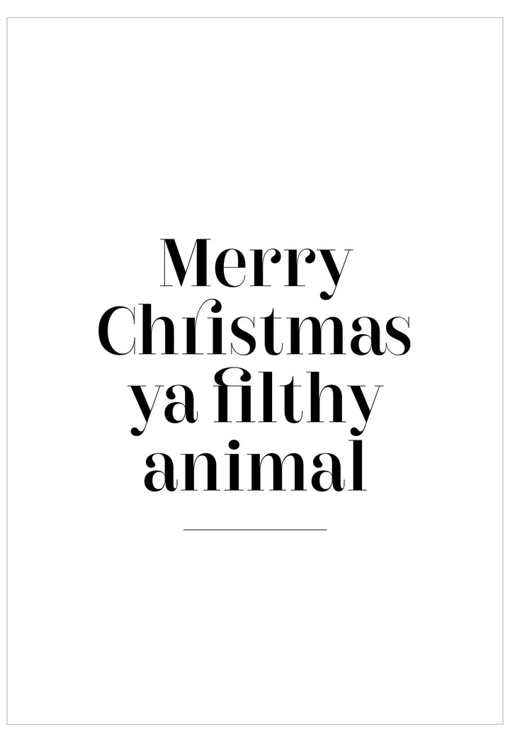Black text on a white background with a humorous Christmas message.