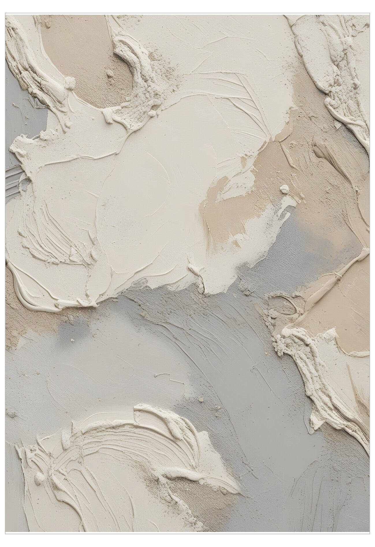 Abstract art with beige and gray colors