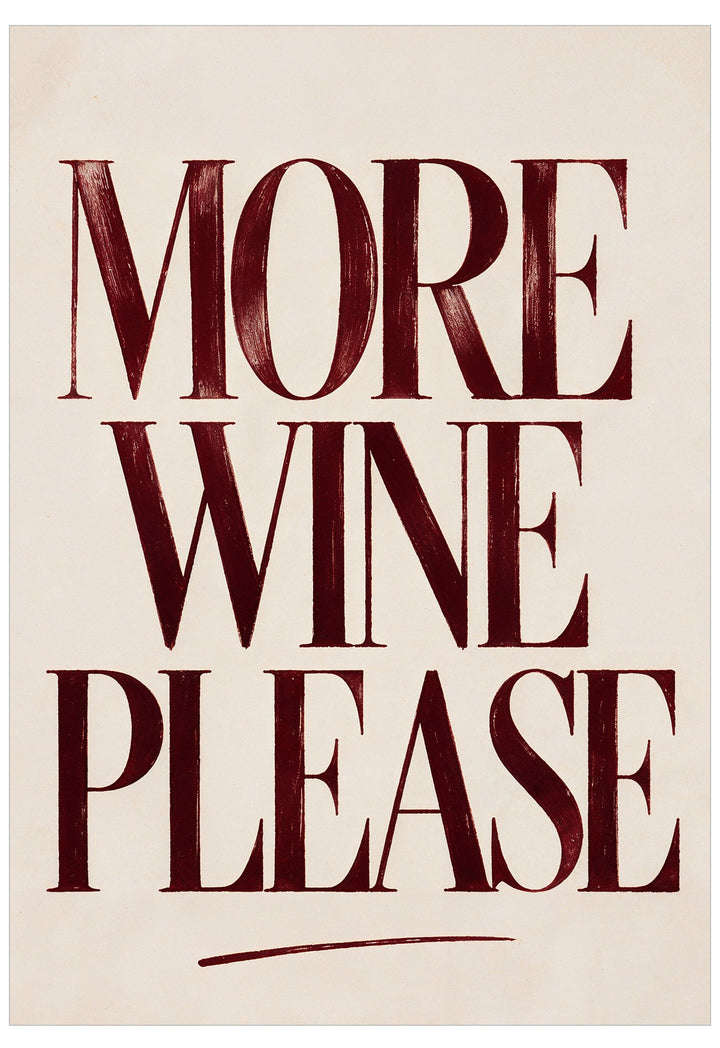 deep red typography kitchen print