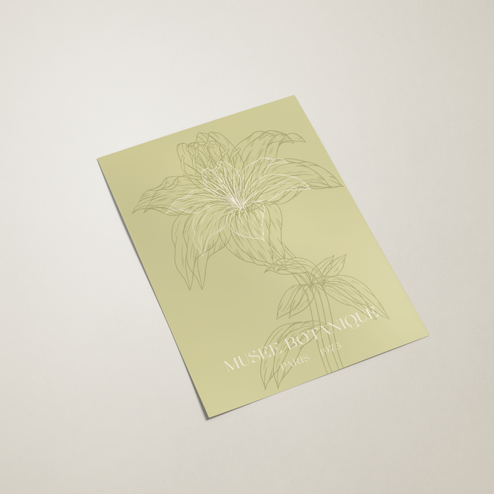 Light green notebook with embossed design on a beige background