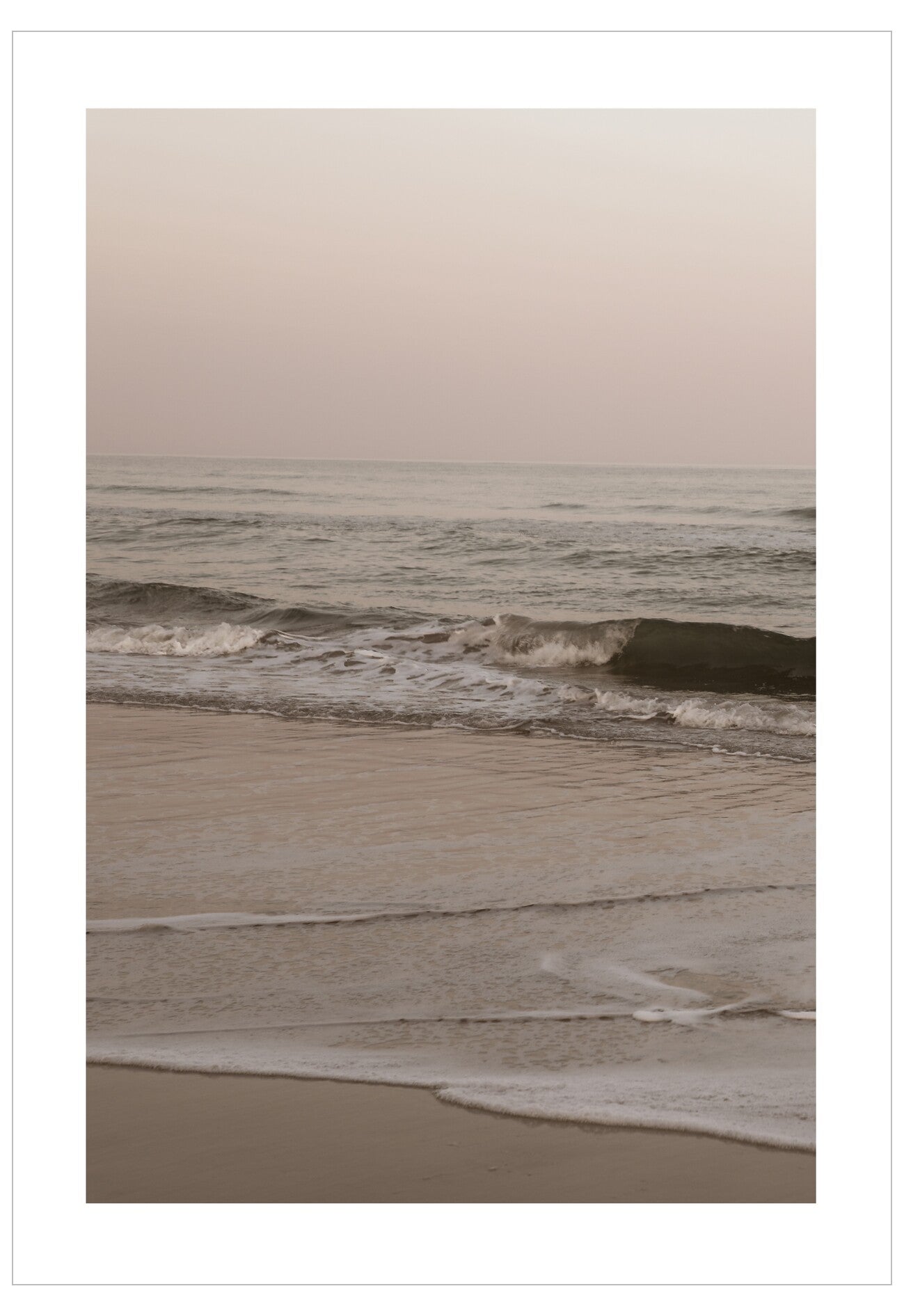 Beige and brown gradient with a beach scene