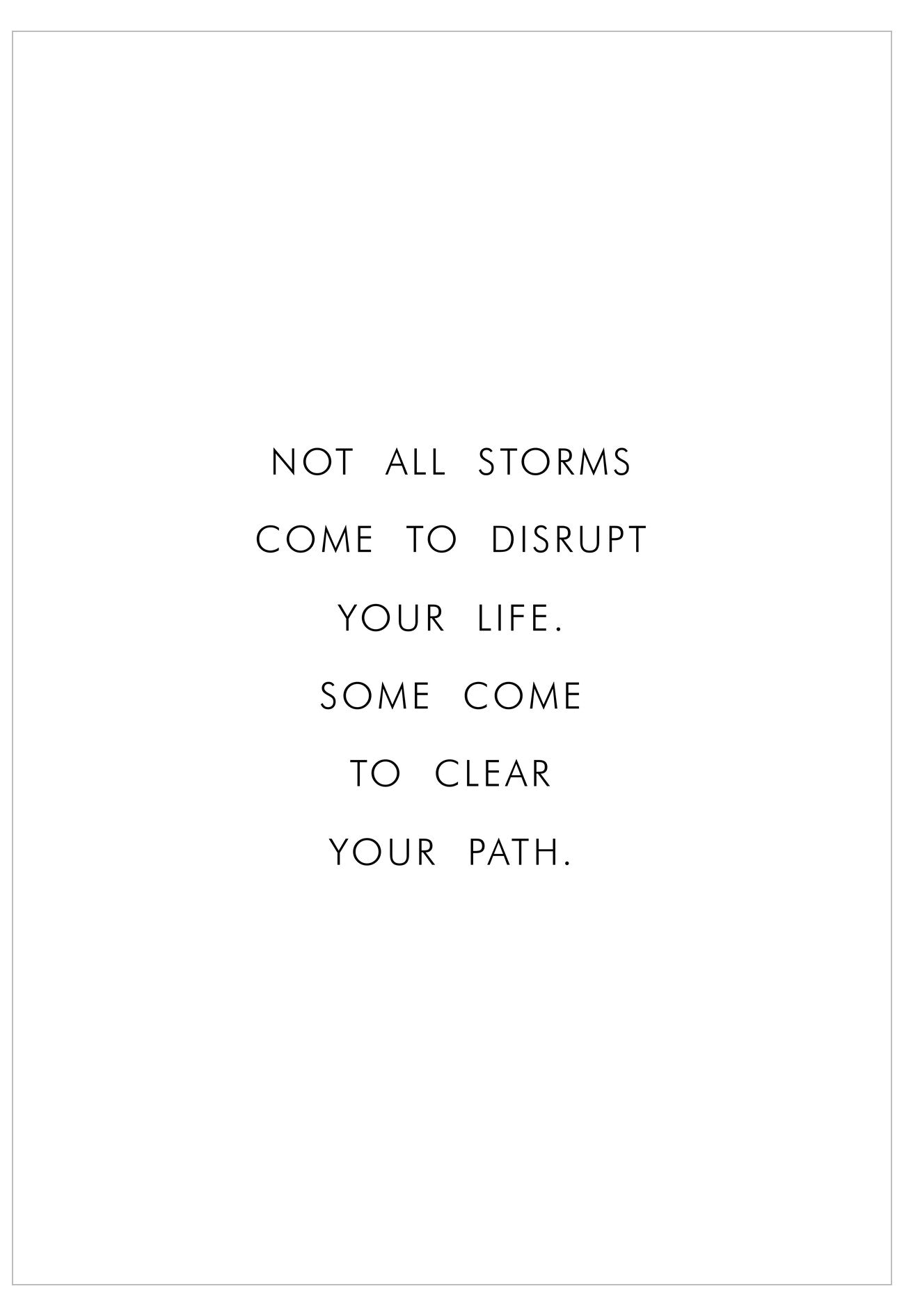 Motivational quote on a white background