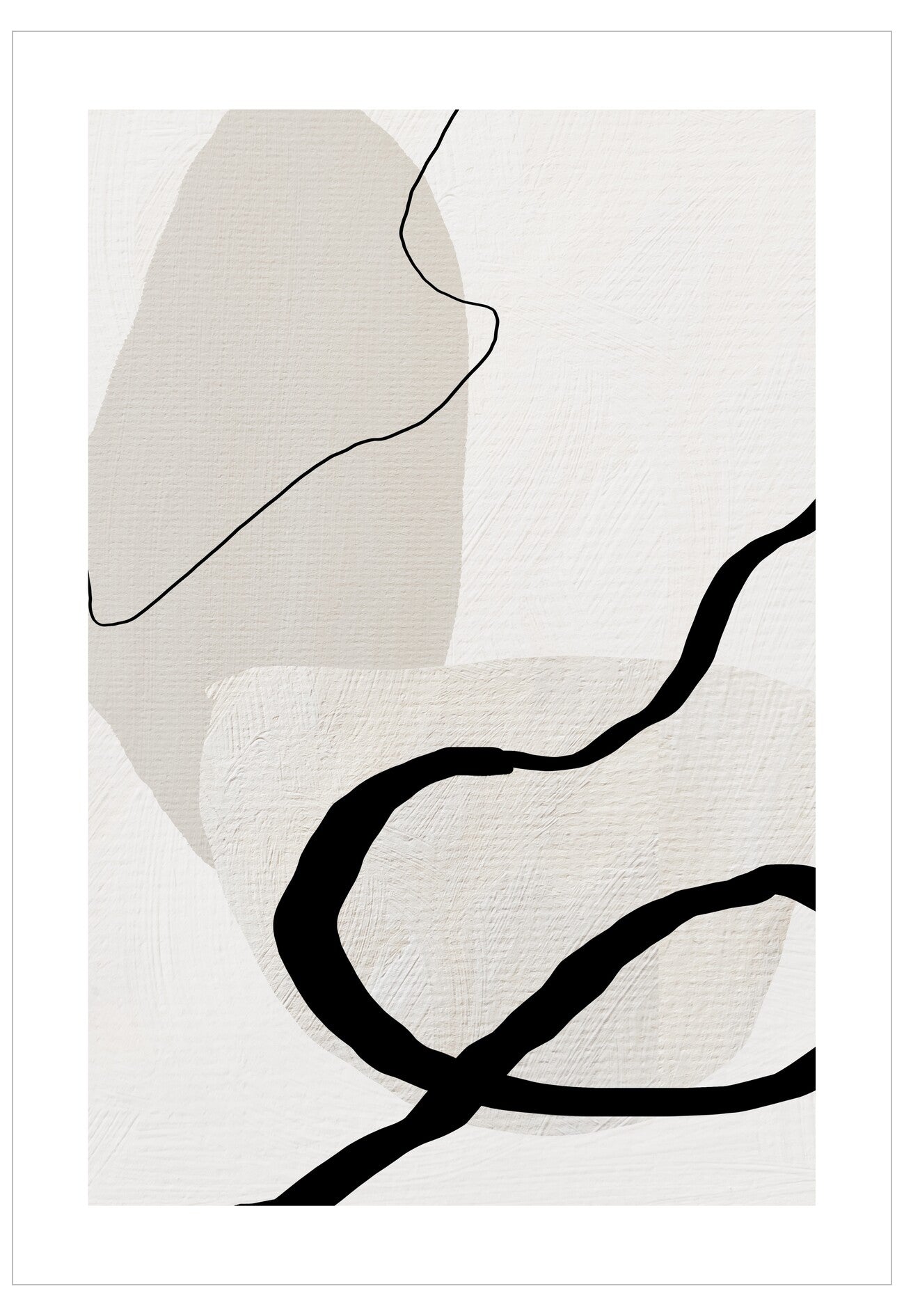 Abstract design with black lines on a white background