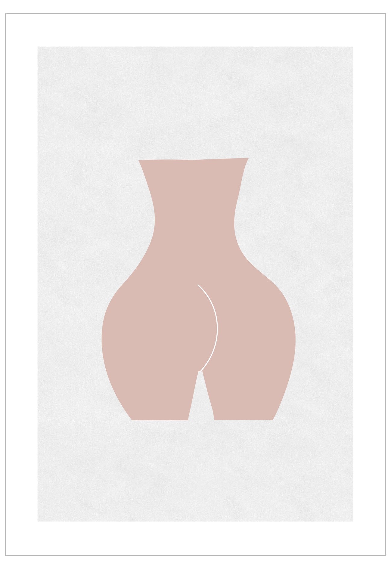 Abstract pink shape on a white background
