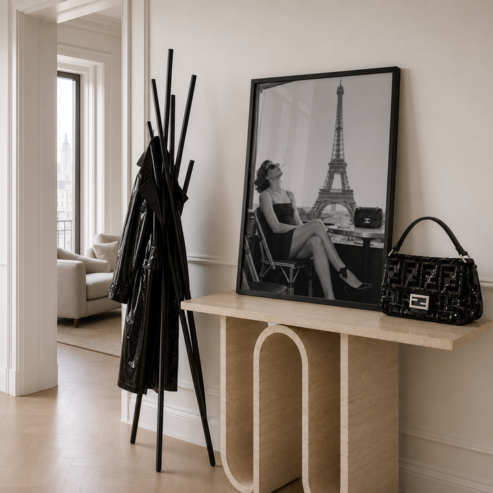 Fashion wall art in trendy london apartment