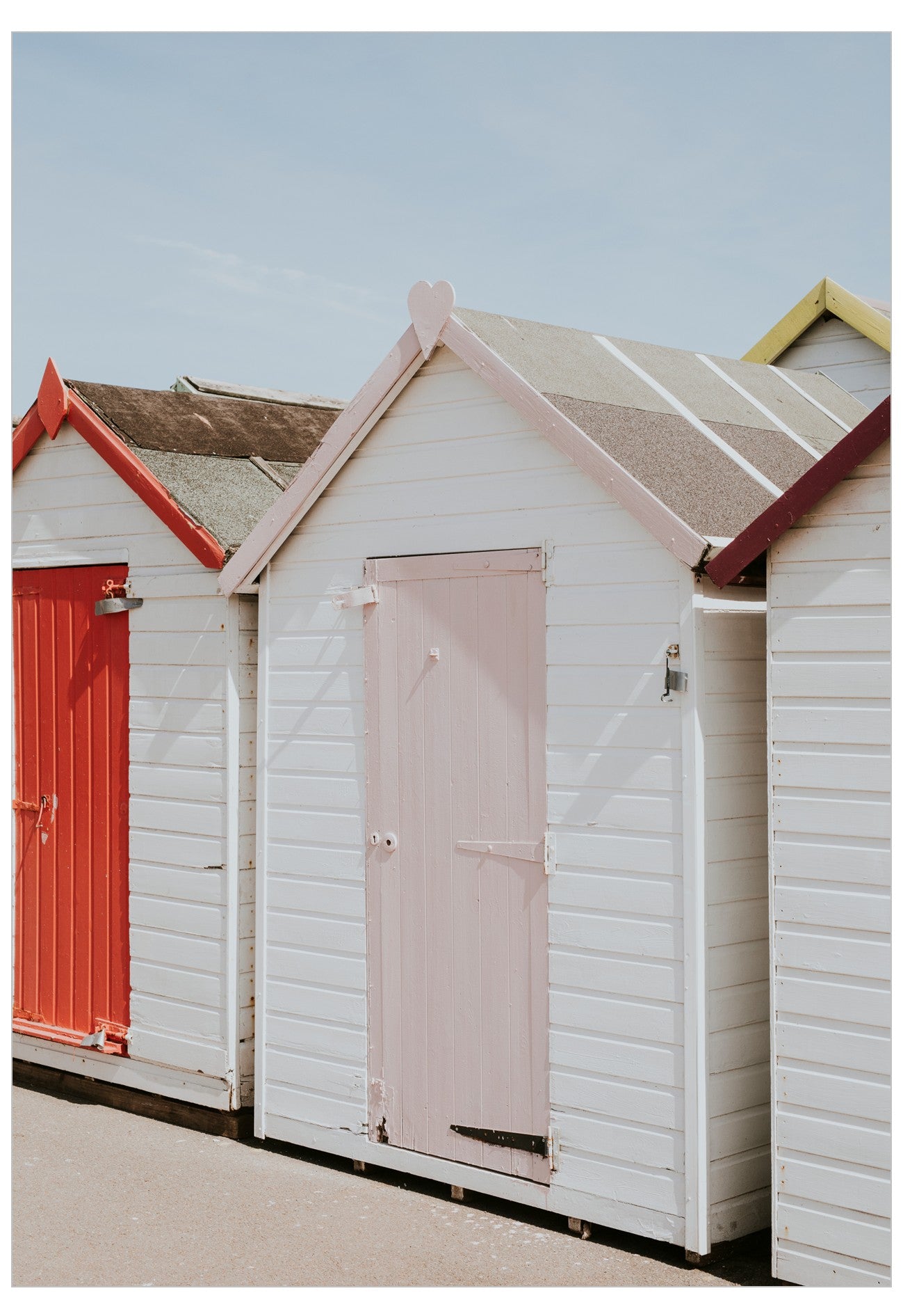 Pastel Beach Huts Poster