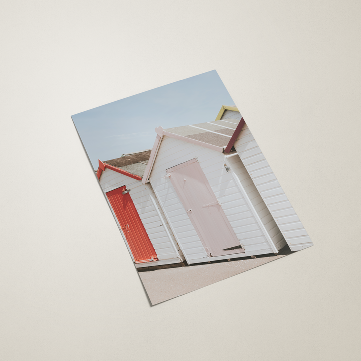 Pastel Beach Huts Poster