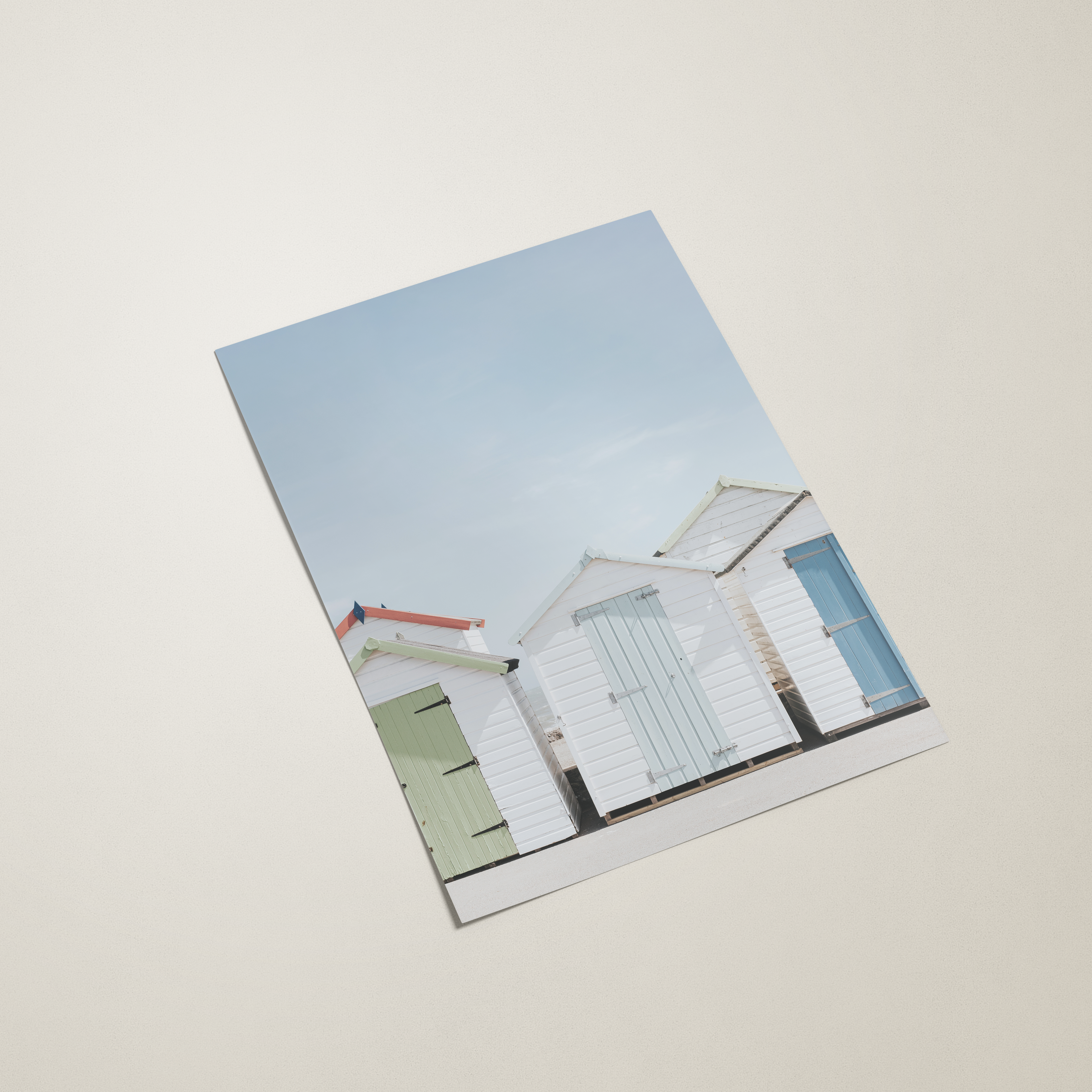 Pastel Beach Huts Poster