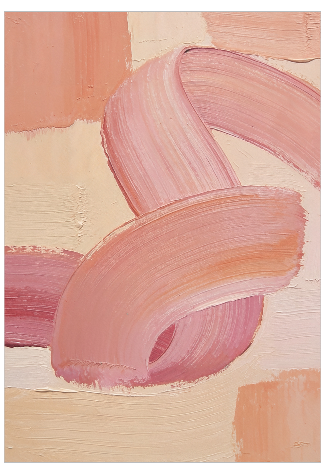 Abstract print of pastel paint strokes