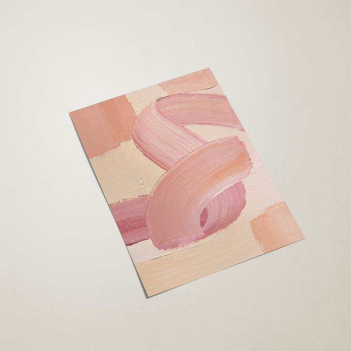 Abstract print of pastel paint strokes