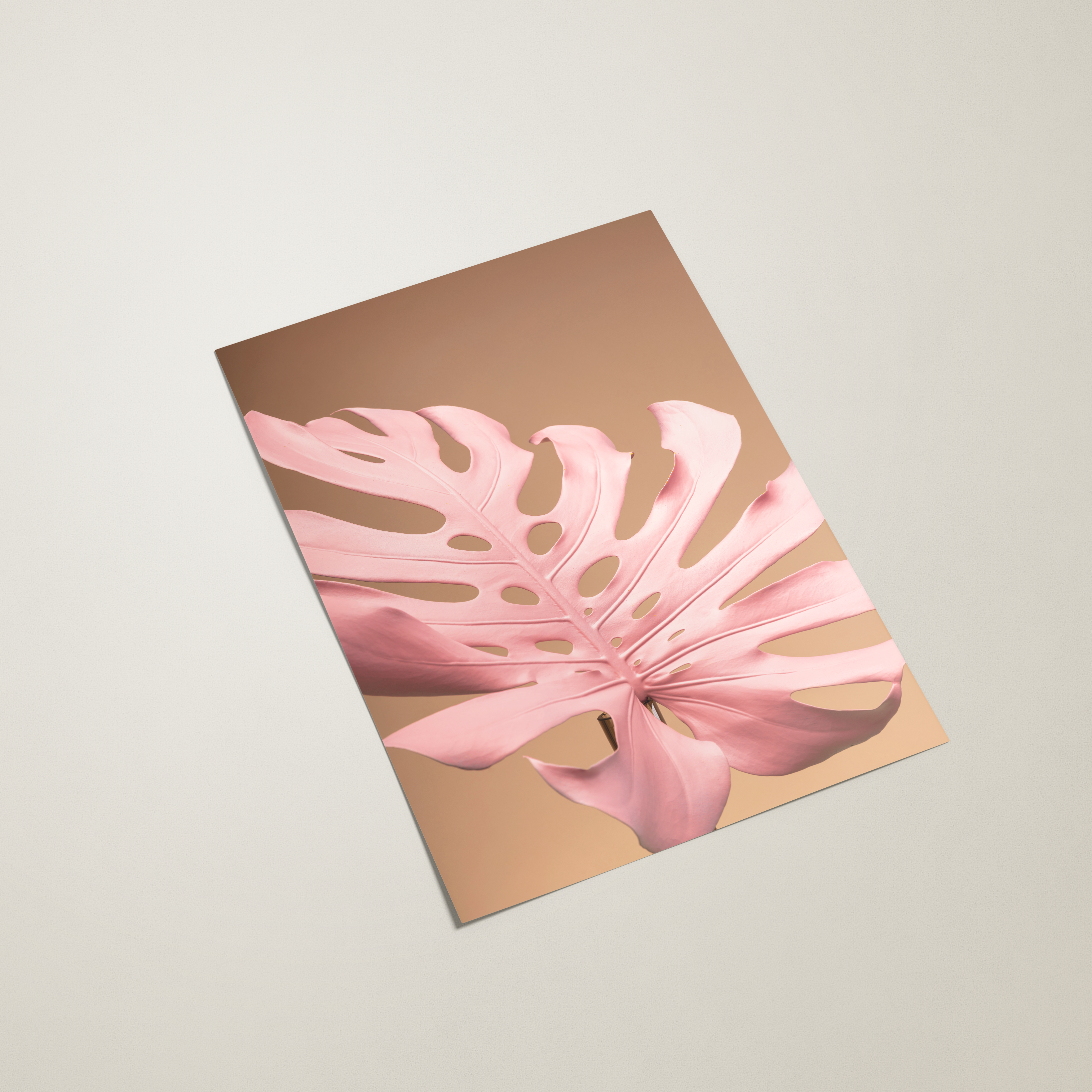Pastel Monstera leaf poster