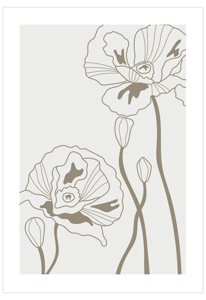 Decorative design of flowers on a white background