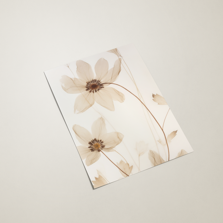 Floral-patterned paper on a plain background