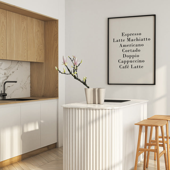 coffee list poster slay my print
