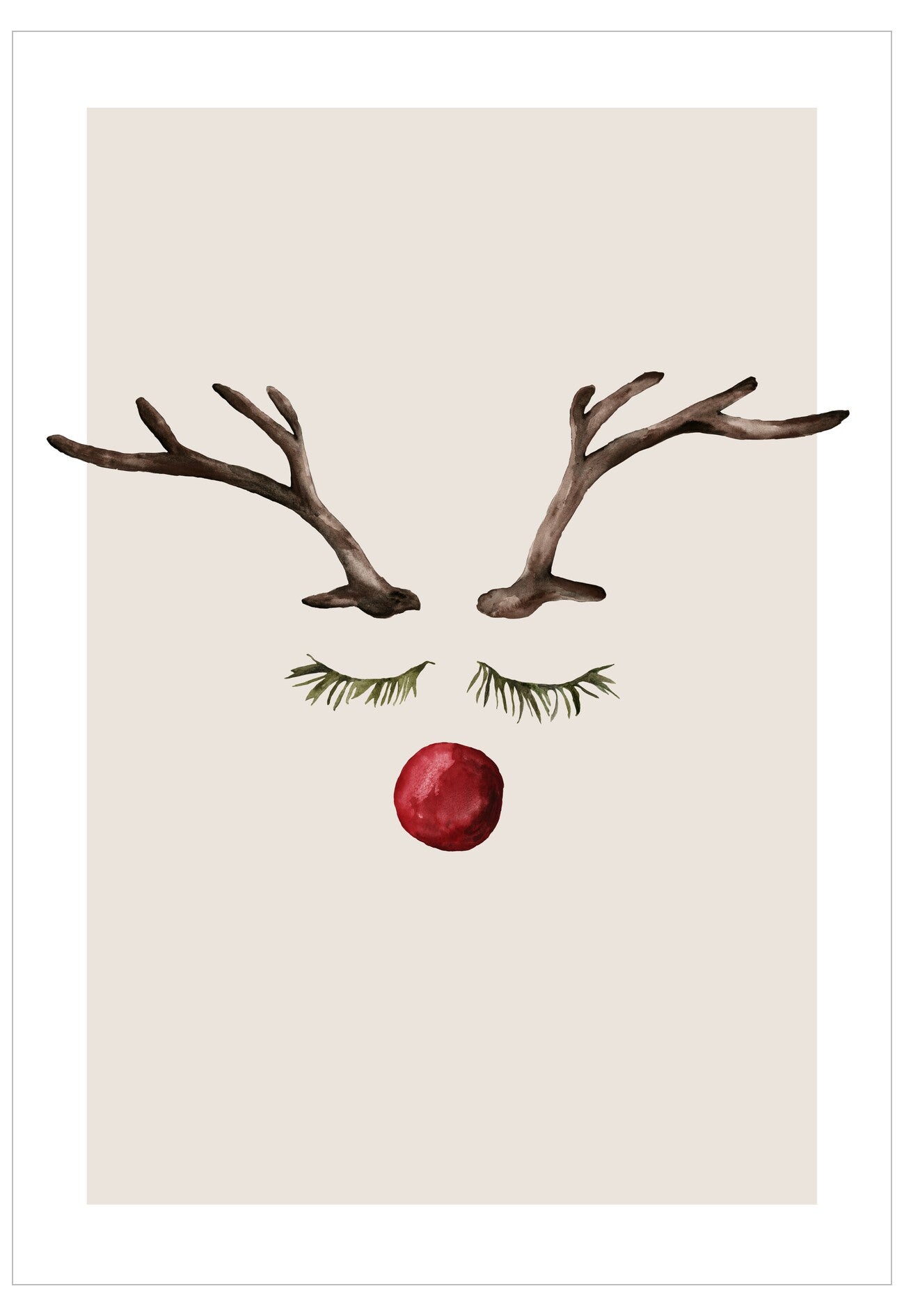 Reindeer Face Poster