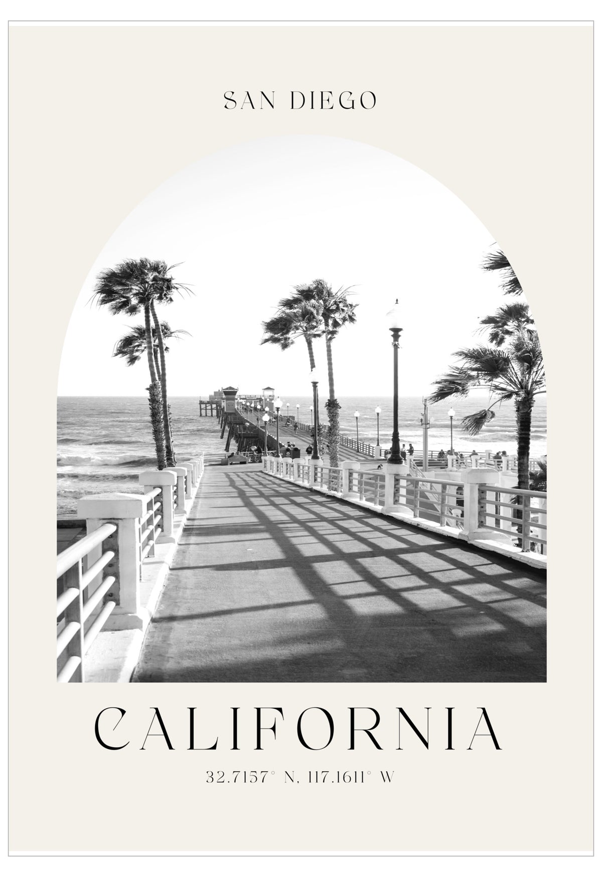 San Diego California Poster | Modern Travel Wall Art
