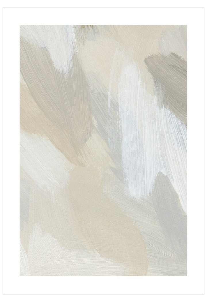Abstract art with soft, blended colors on a white background